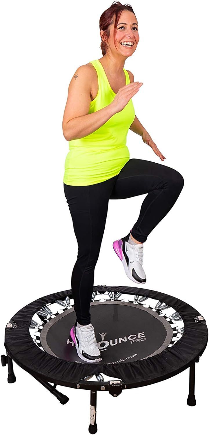 HIIT Bounce PRO Exercise Trampoline For Adults with Handle Bar