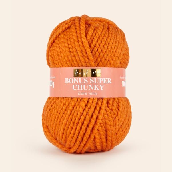 Bonus Super Chunky Burnt Orange Acrylic Yarn