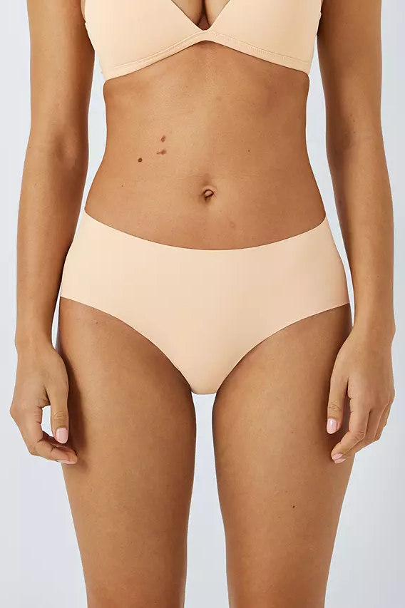 No VPL short knickers, pack of 3, Almond