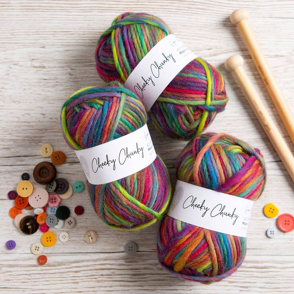 Cheeky Chunky Twist Yarn 100g Ball Rainbow Wool