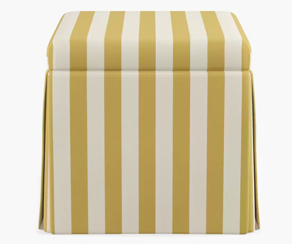 Skirted Storage Ottoman