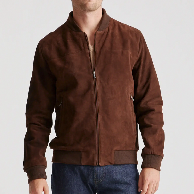 Suede Bomber Jacket