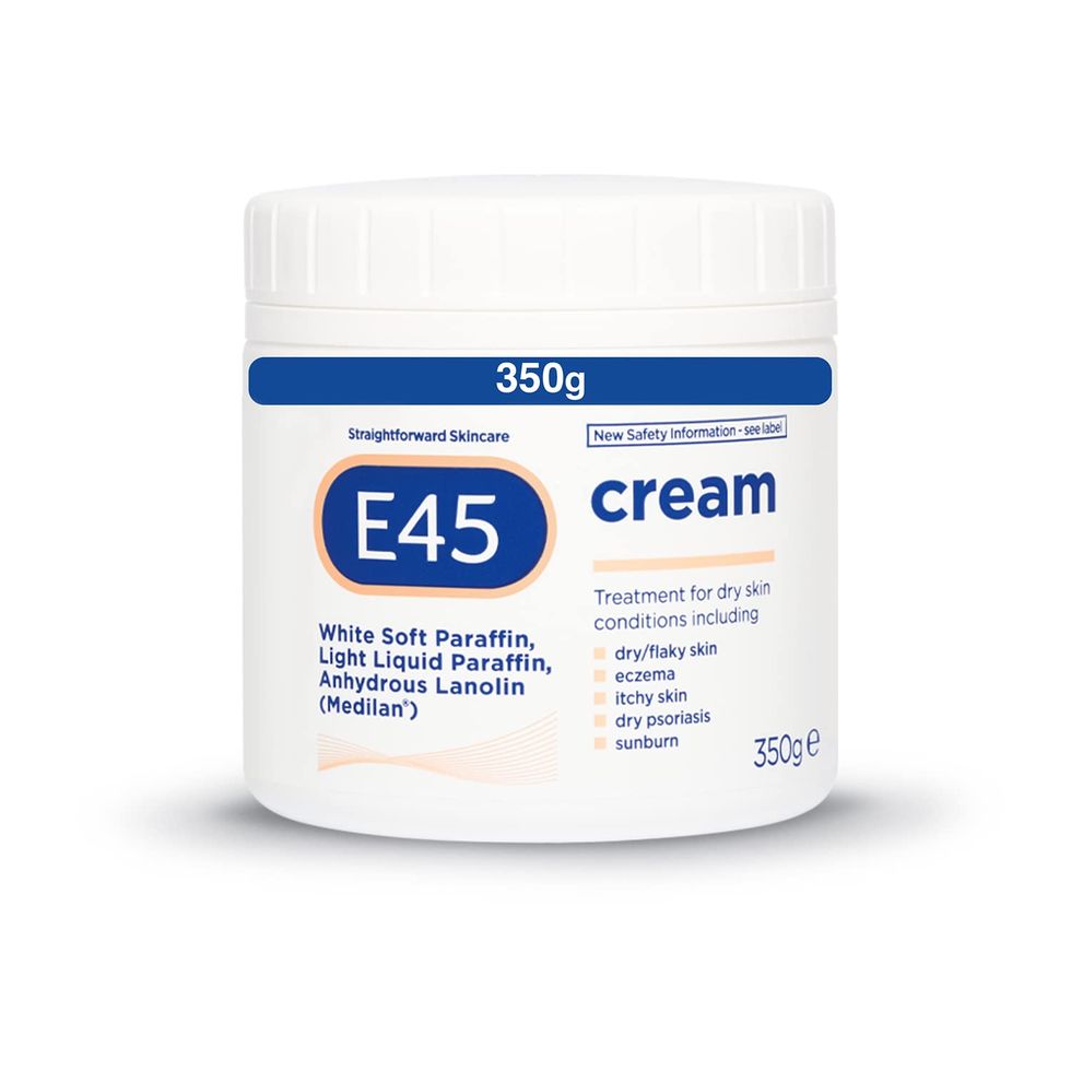 E45 Cream 350 g – E45 Cream for Dry, Irritated Skin – Moisturiser to Soothe Dry & Sensitive Skin - Dermatologically Tested Eczema Dermatitis Cream – Non-Greasy Body Face Hand Cream – Clinically Proven
