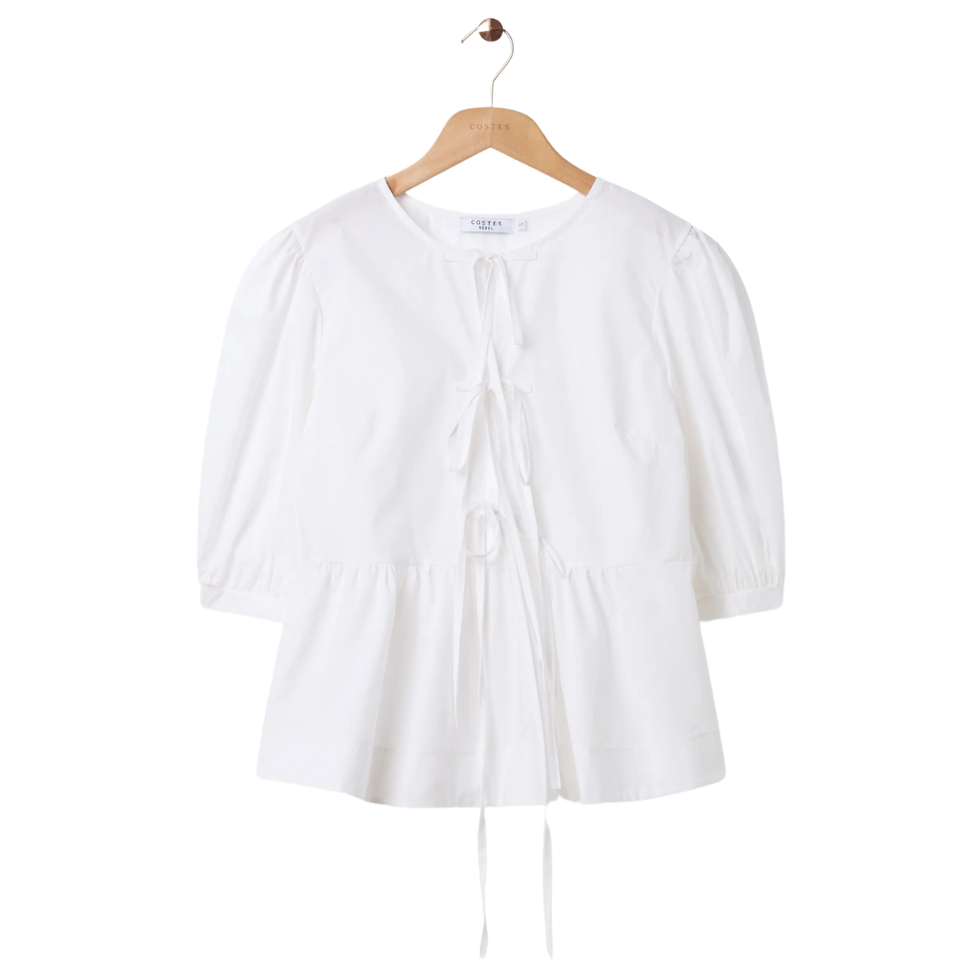 Costes Poplin Bow Blouse