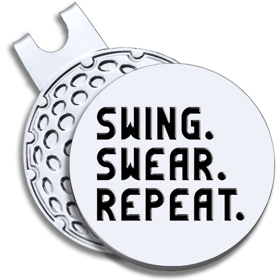'Swing. Swear. Repeat.' Ball Marker 