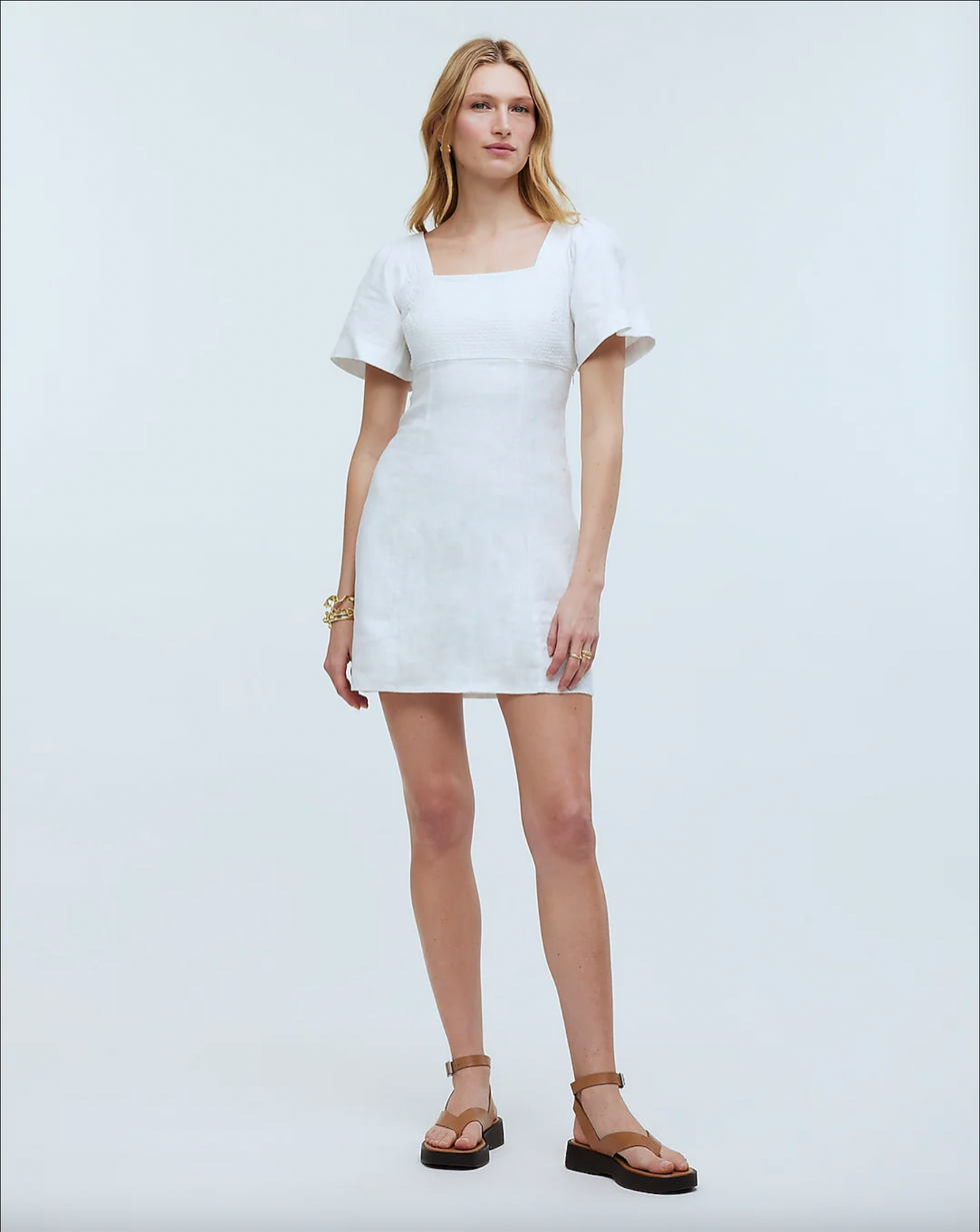 Square-Neck Mini Dress