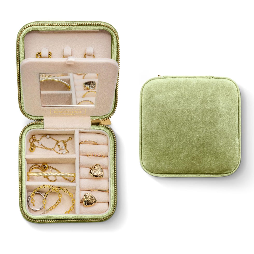 Velvet Travel Jewelry Organizer Box