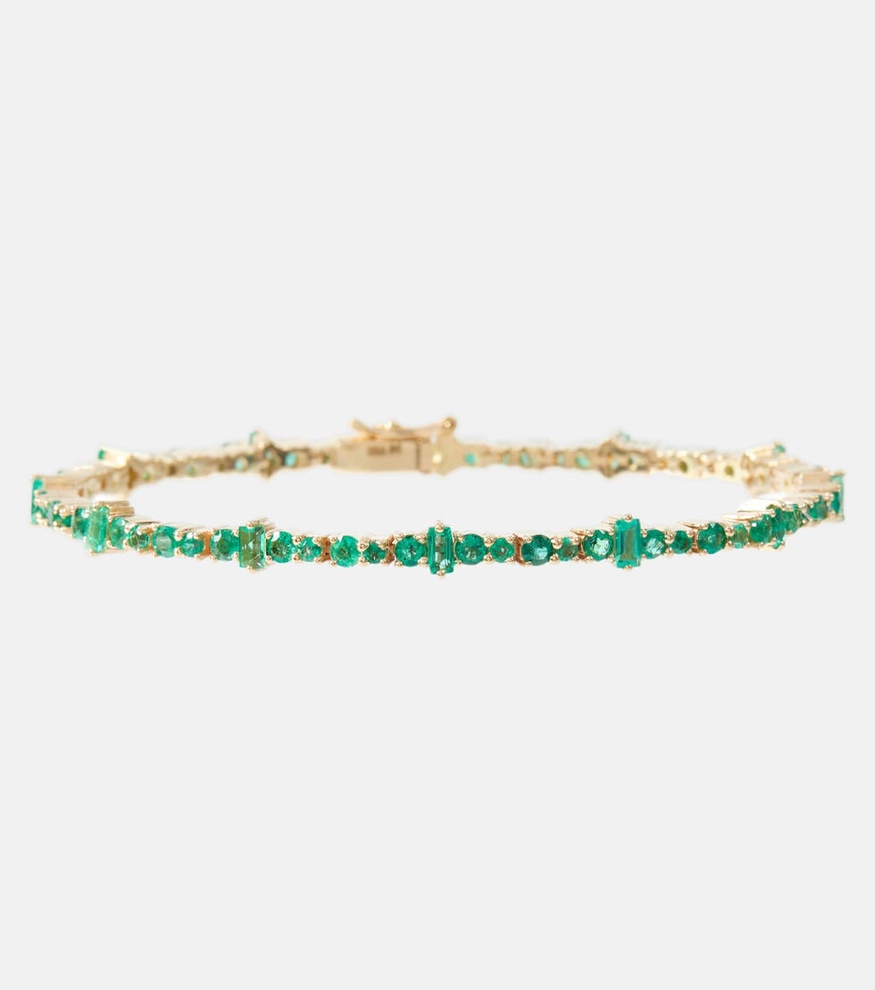 Rivulet 18k Gold Bracelet With Emeralds