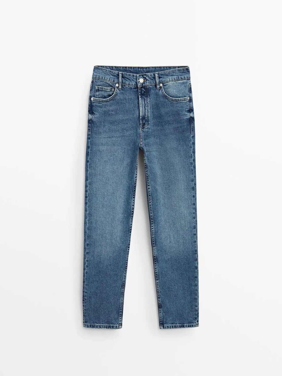- Jeans tiro medio slim cropped fit