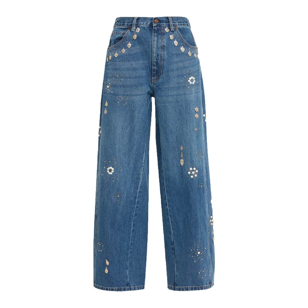 Betina Beaded Wide-Leg Jeans