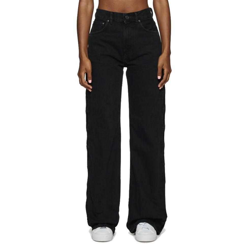 Cutout Wide Leg Jeans