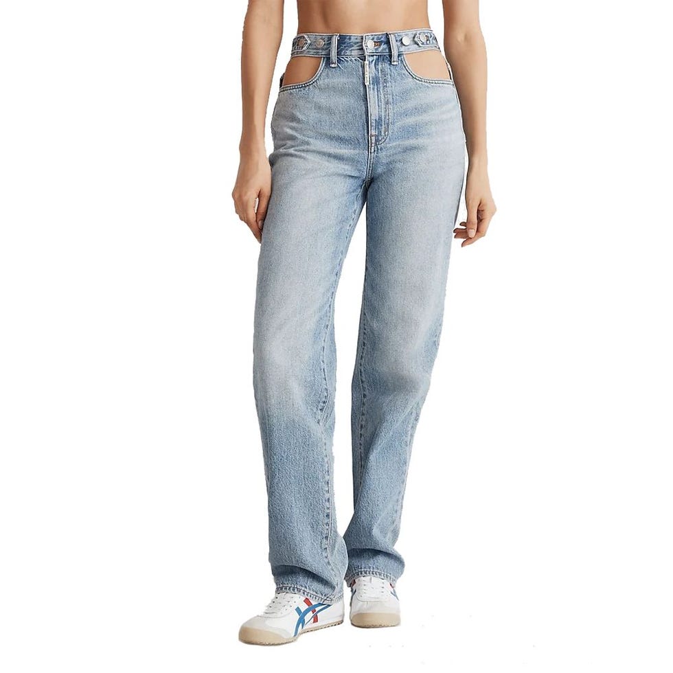 x Molly Dickson Cutout Baggy Straight Jeans