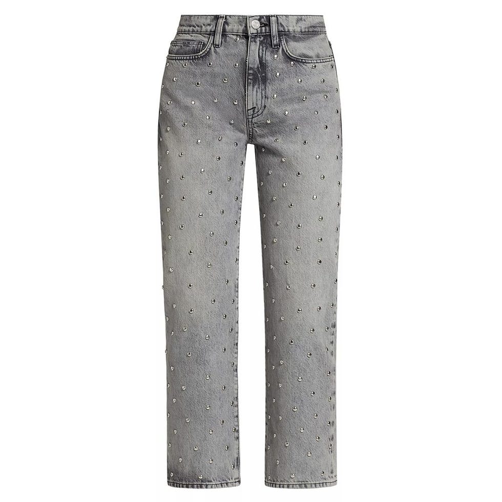 Le Jane Crop Studded Jeans