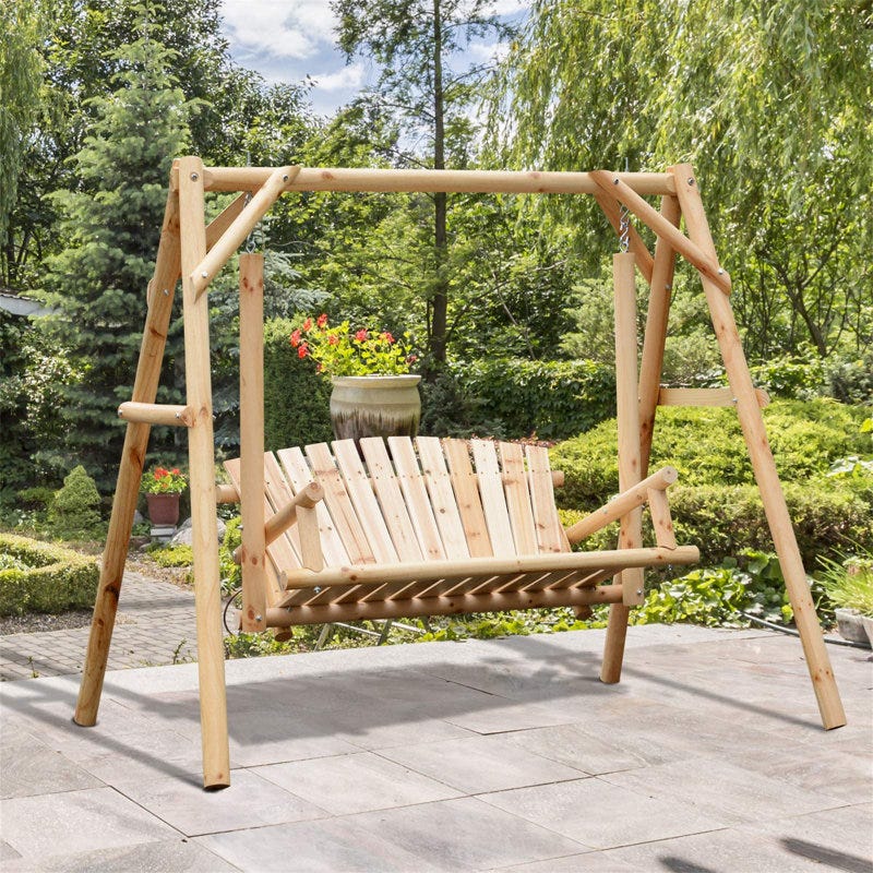 Hugo Solid Wood Porch Swing