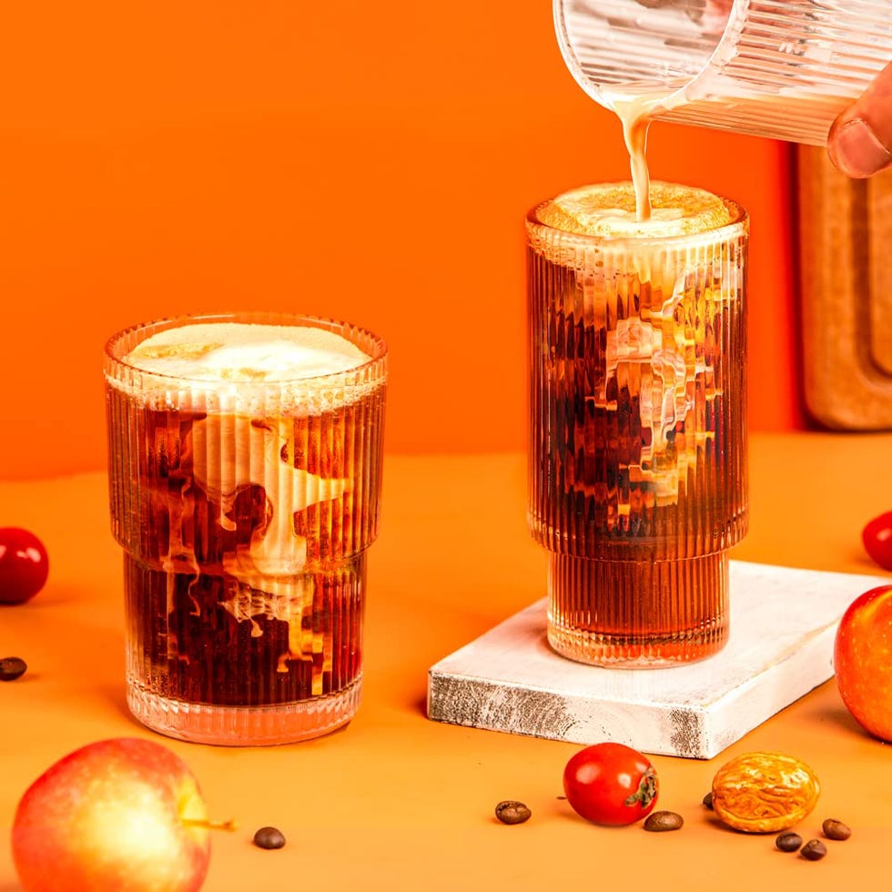 Glass Cups with Straws