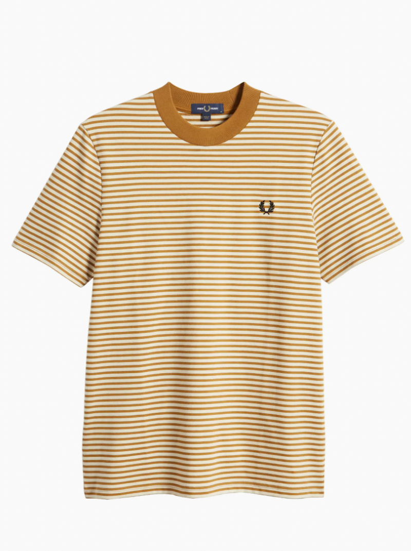 Fine Stripe Cotton T-Shirt