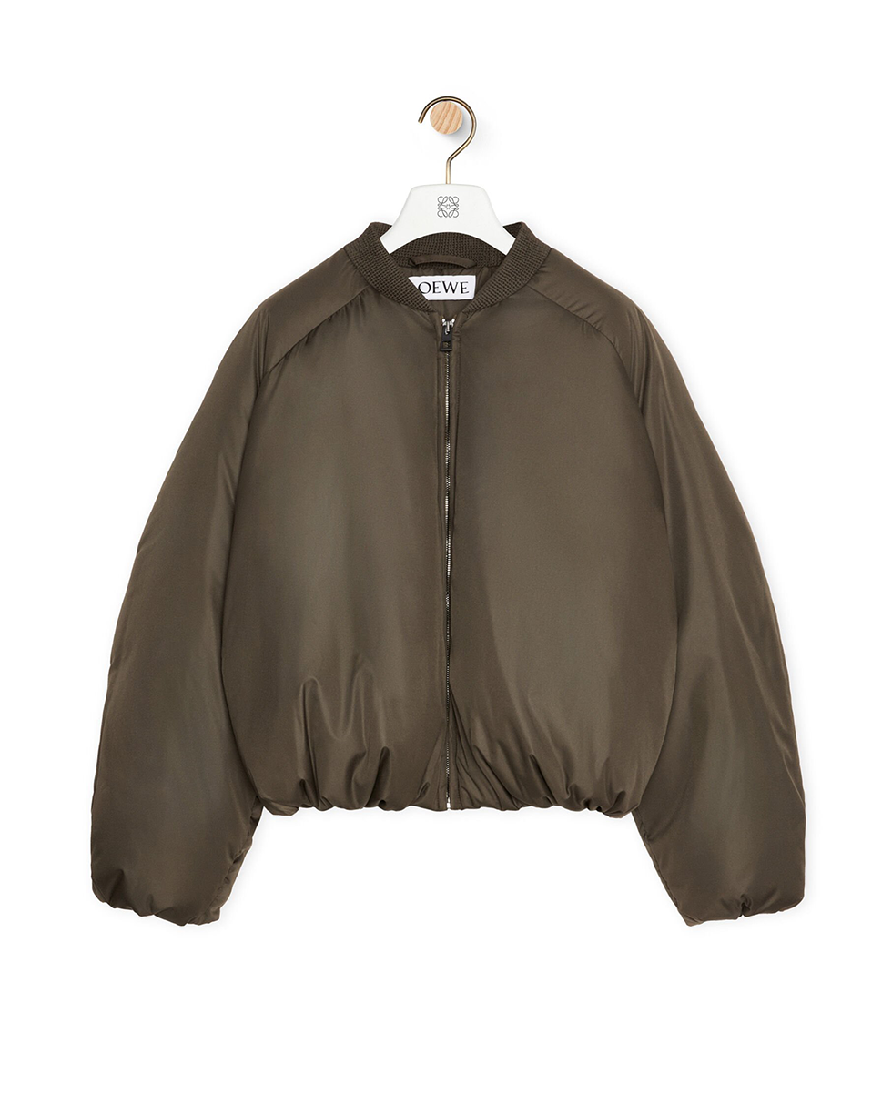 Padded Bomber Jacket in Nylon
