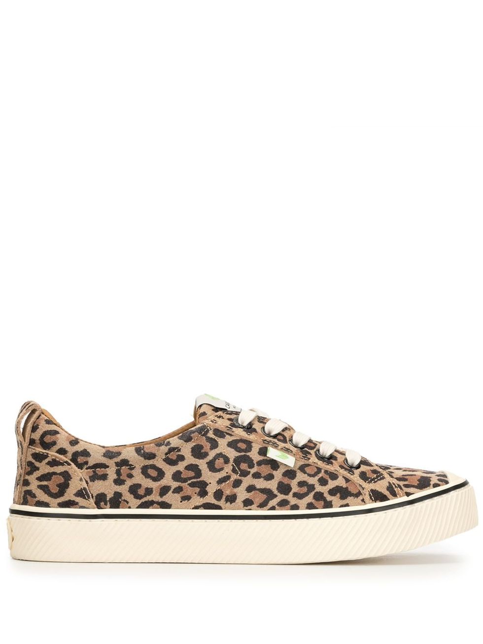 OCA Low Stripe Leopard Print Suede Sneaker