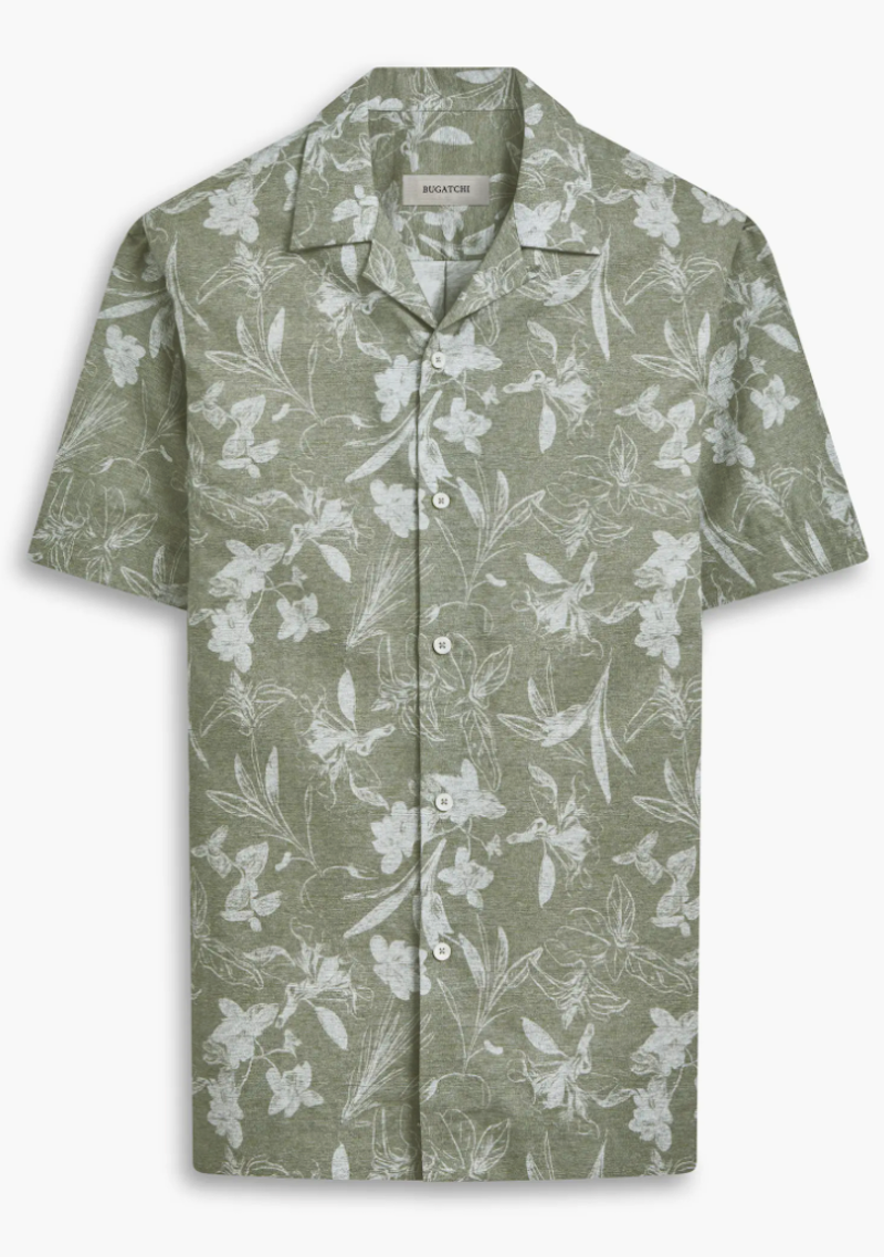 Orson Floral Linen & Cotton Camp Shirt