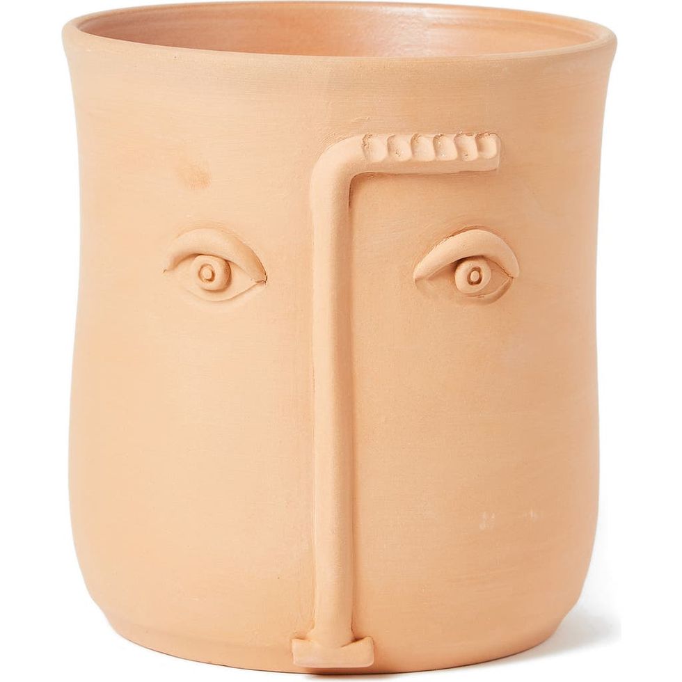 Terracotta Face Vase