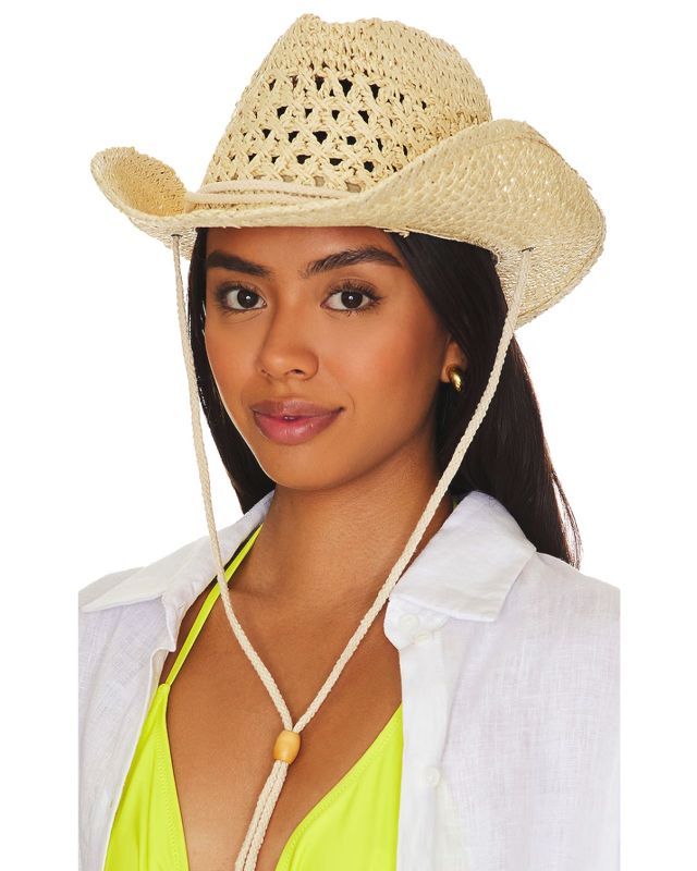 Adult Pool Hat Women Cowboy Star Printing Sun Protection All