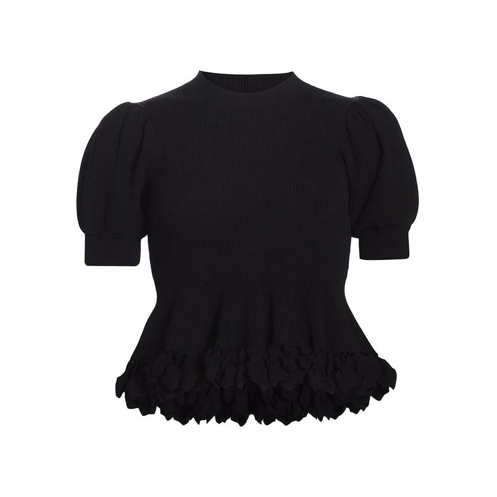 Esma Puff Sleeve Rib Top