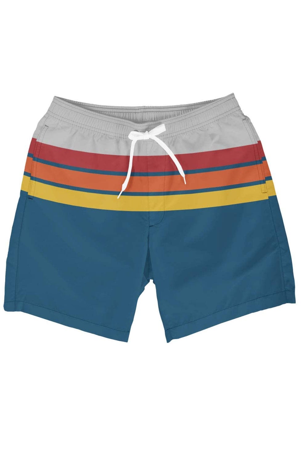 Multicolor Retro Swim Trunks