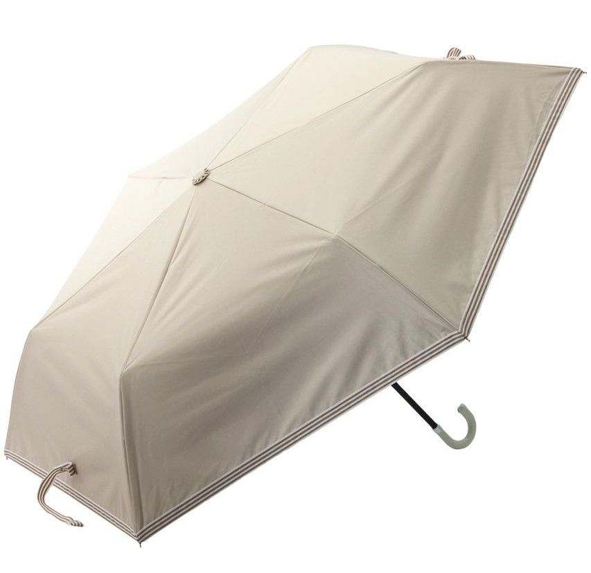 D-BTS ミニボーダーテープリボン 晴雨兼用折りたたみ傘