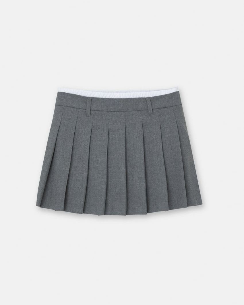 Minifalda tablas con cintura bóxer