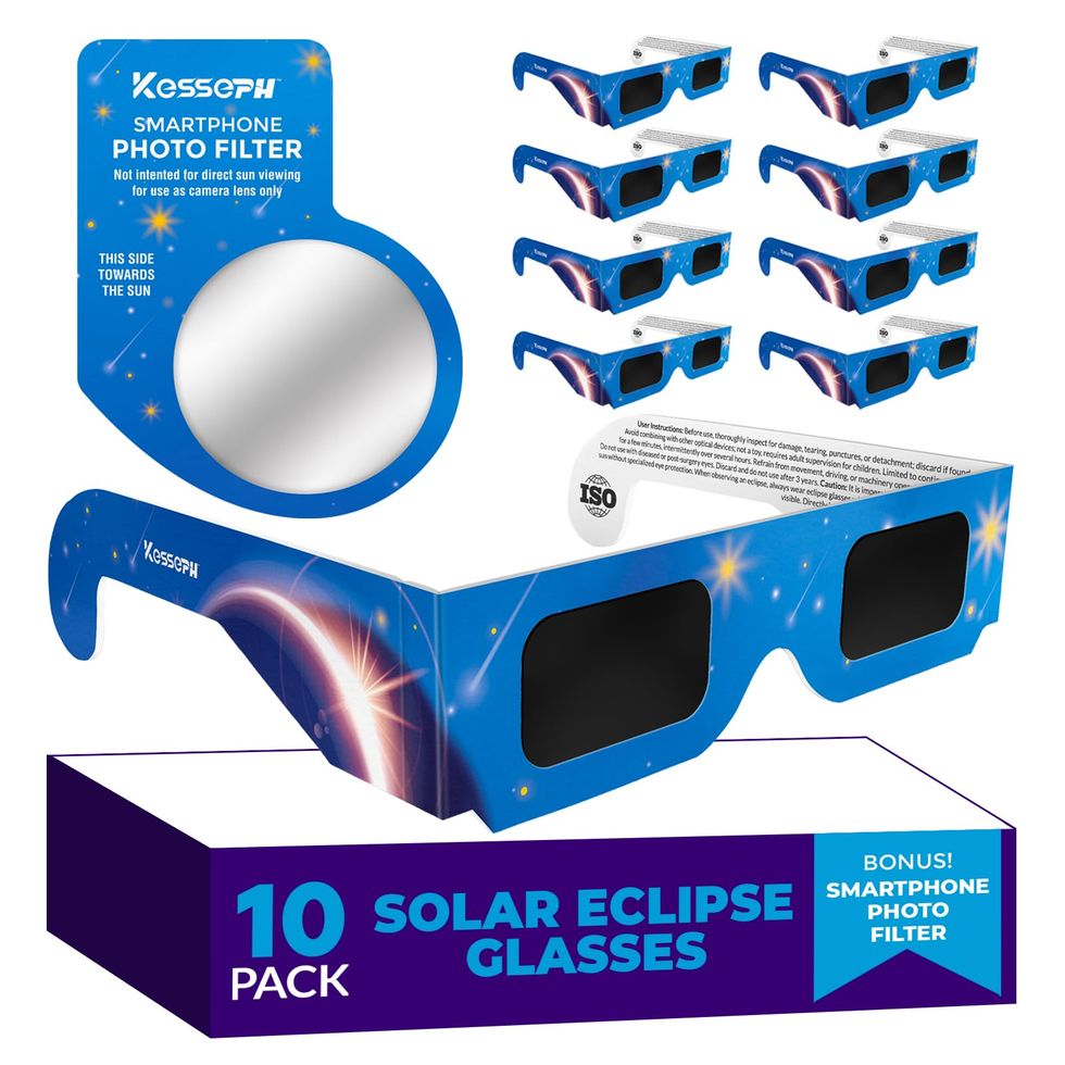 Solar Eclipse Glasses with Photo Filter (10-Pack)