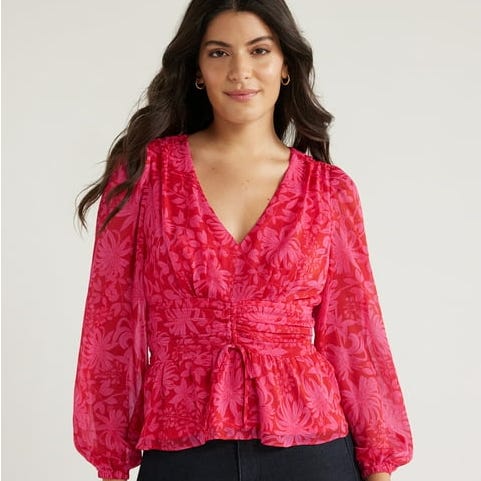 Chiffon Peplum Top Chiffon Peplum Top