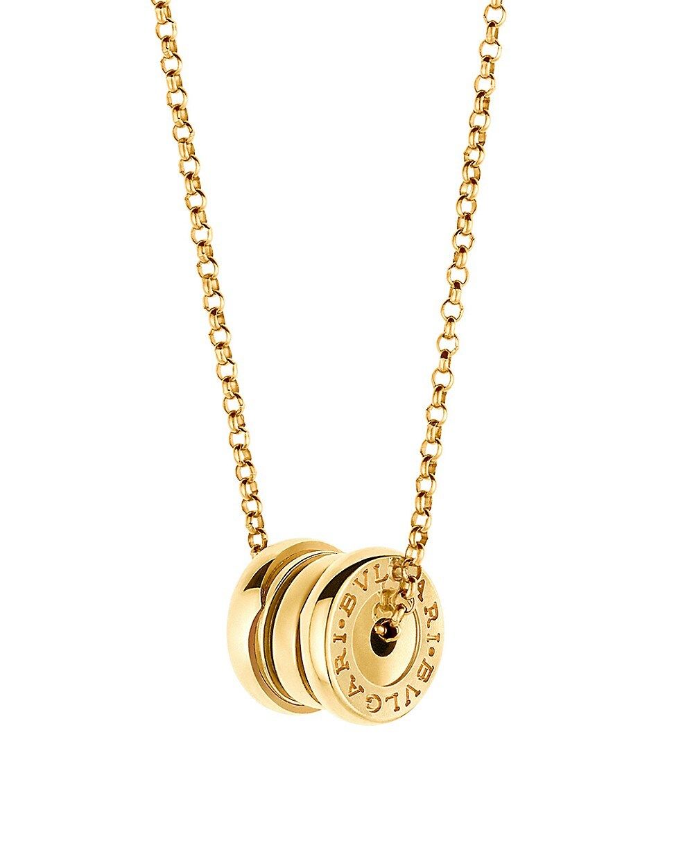 Yellow Gold Spiral Pendant Necklace