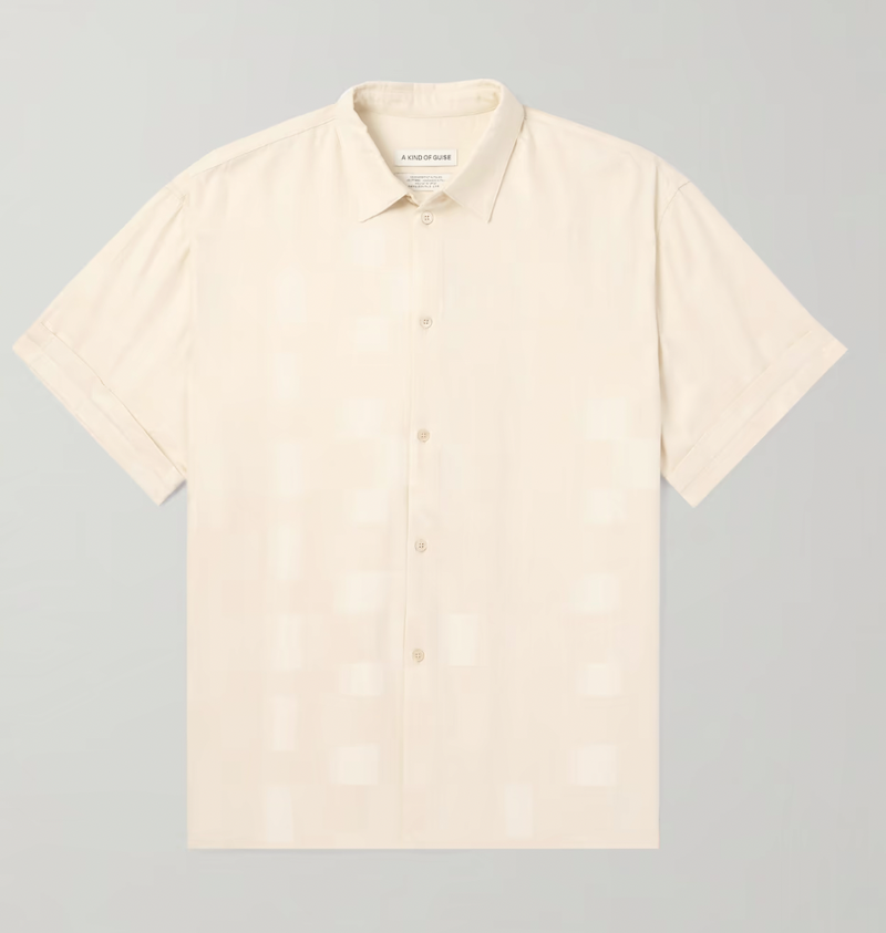 Elio Checked Cotton and Silk-Blend Twill Shirt
