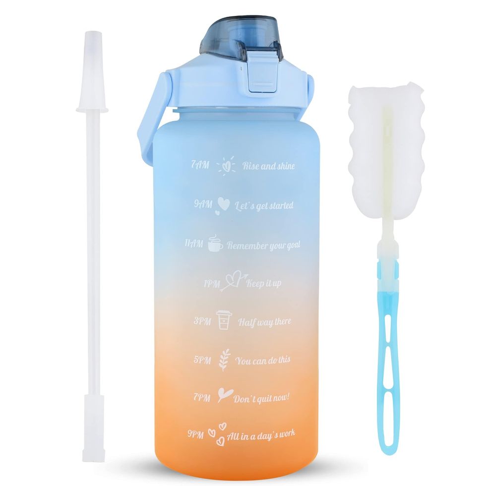 Half Gallon Water Bottle with Time Marker 