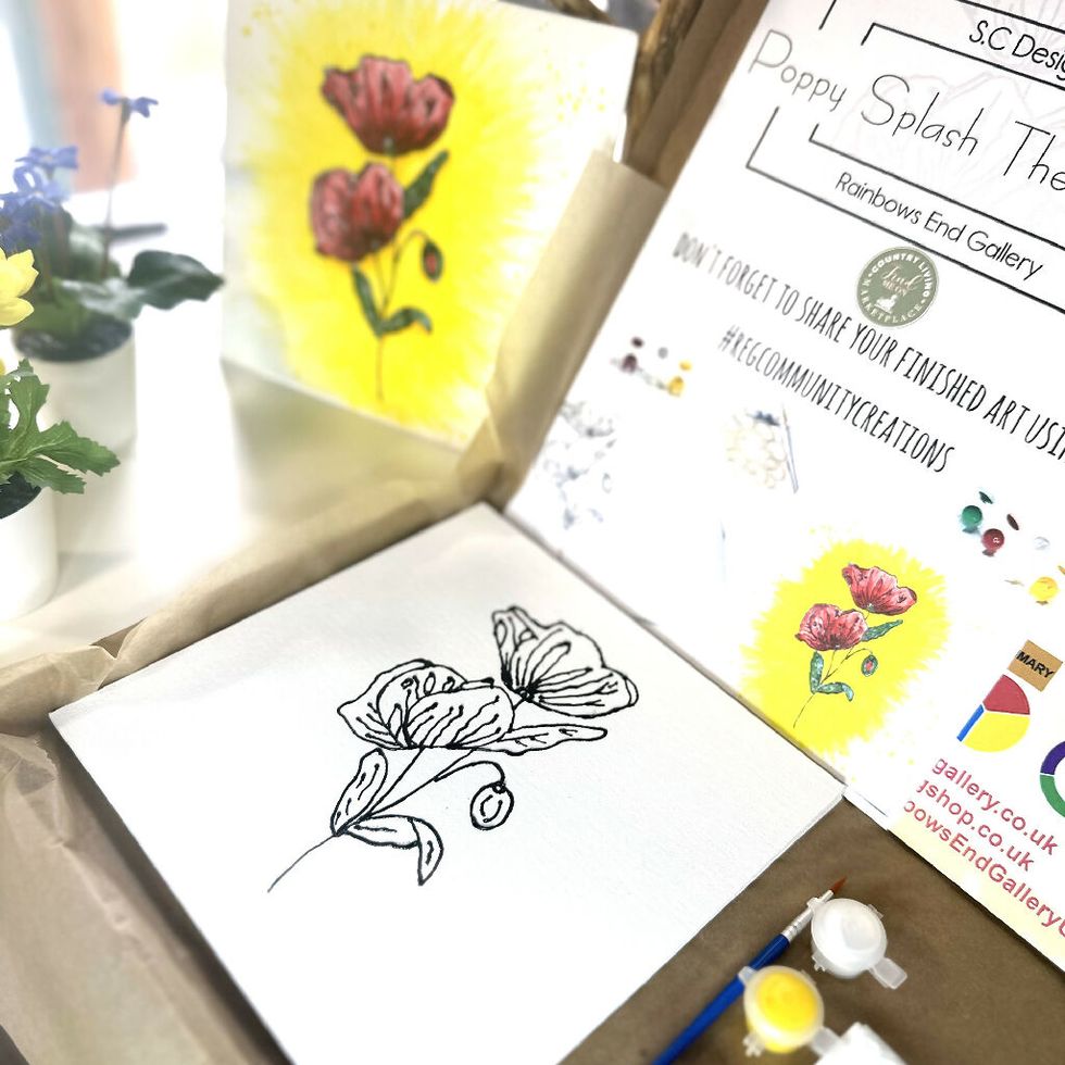 'Poppy Splash' Art Therapy Box Kit