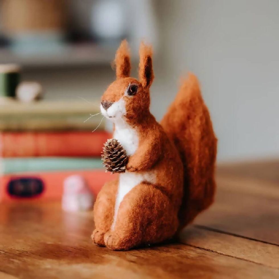 Highland Red Squirrel Needle Felting Kit