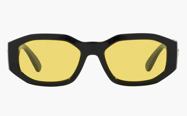 Versace Biggie 53mm Round Sunglasses in Black Red at Nordstrom