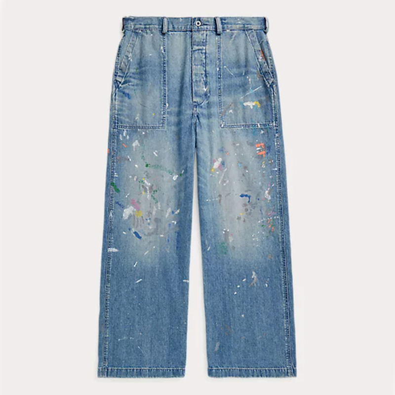 Naval-Inspired Distressed Jeans
