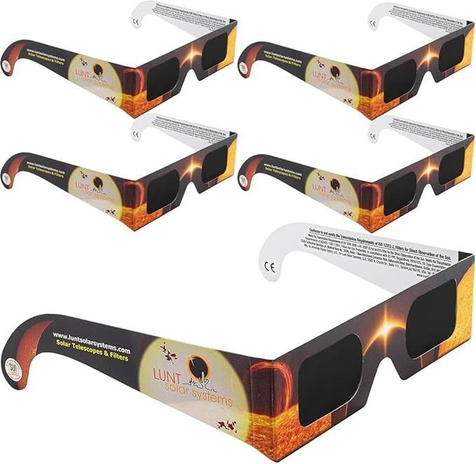 5 Pack Premium Eclipse Glasses, AAS Approved 2024