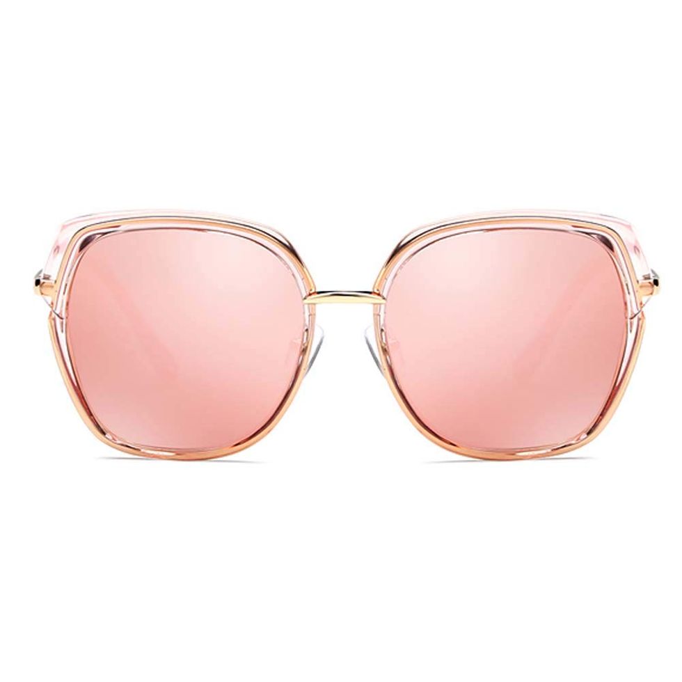ZGQ Occhiali da sole polarizzati UV con lenti di alta qualità rosa