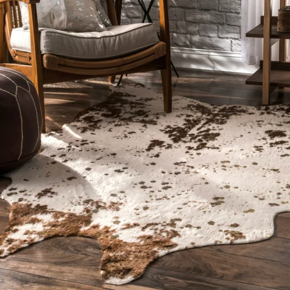 Iraida Faux Cowhide Area Rug