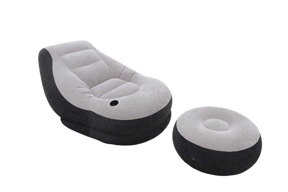 Sillón hinchable con reposapiés