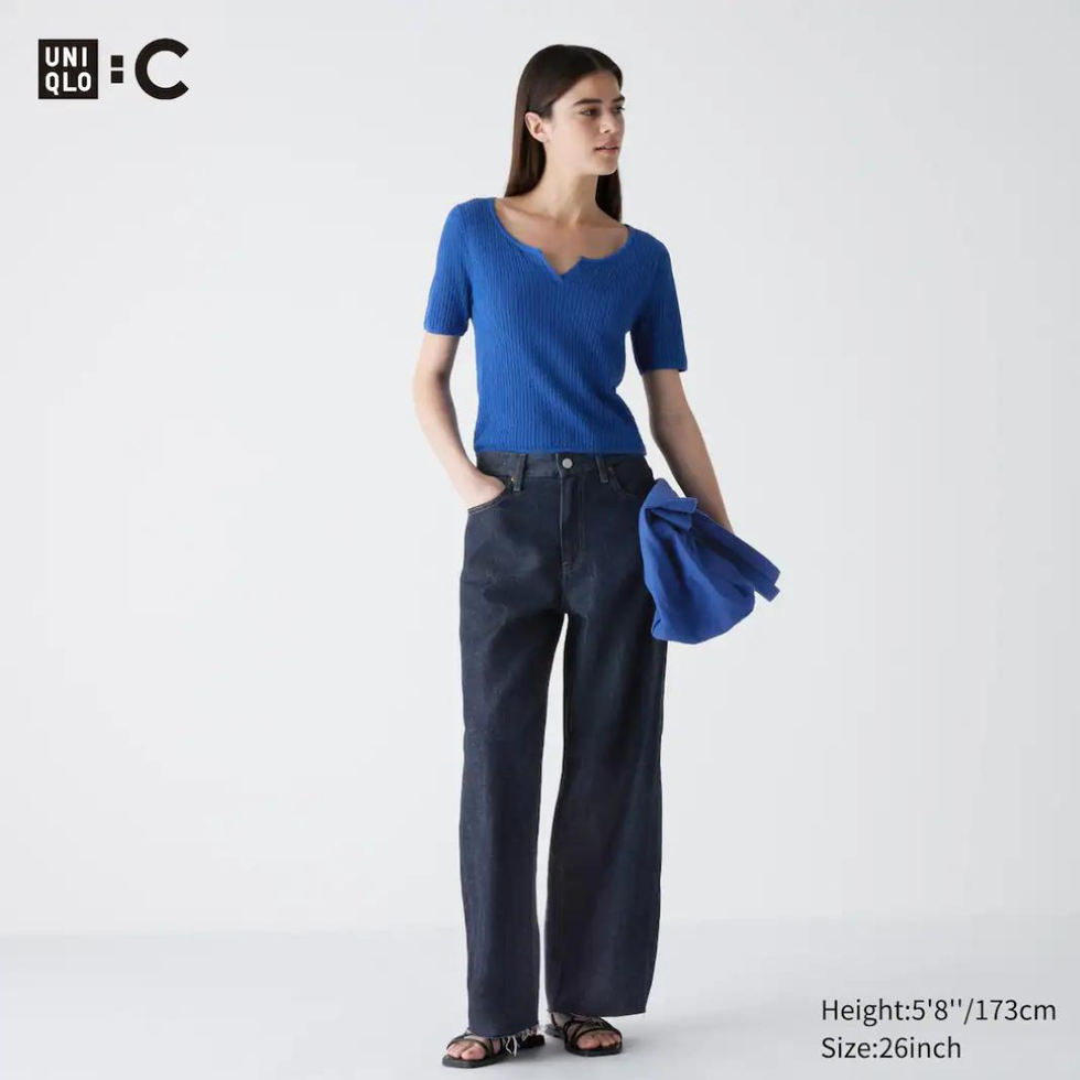 UNIQLO wide straight fit jeans