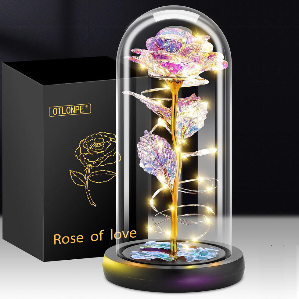 Glass Rose Flower Gift