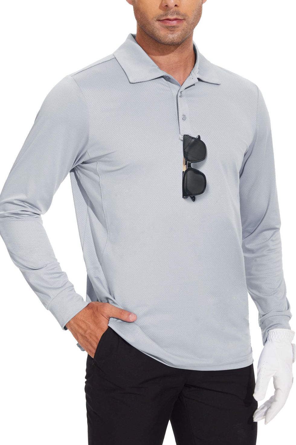 Men's Long Sleeve Golf Polo Shirt