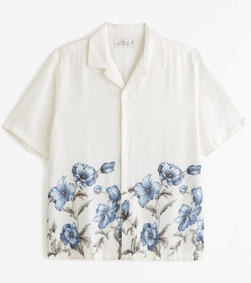 Camp Collar Summer Linen-Blend Shirt