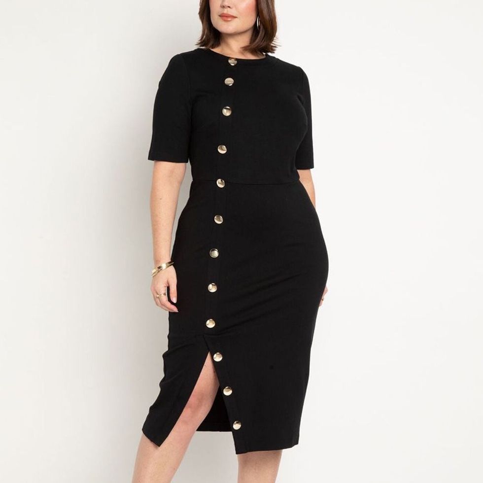 Button Front Workwear Dress