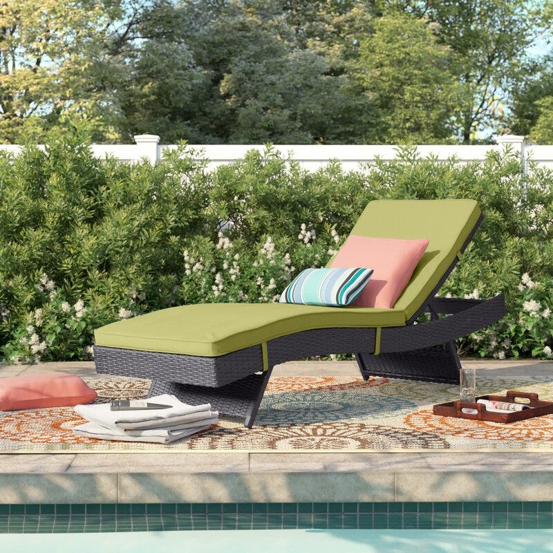 Brentwood 78.5'' Long Reclining Single Chaise with Cushion