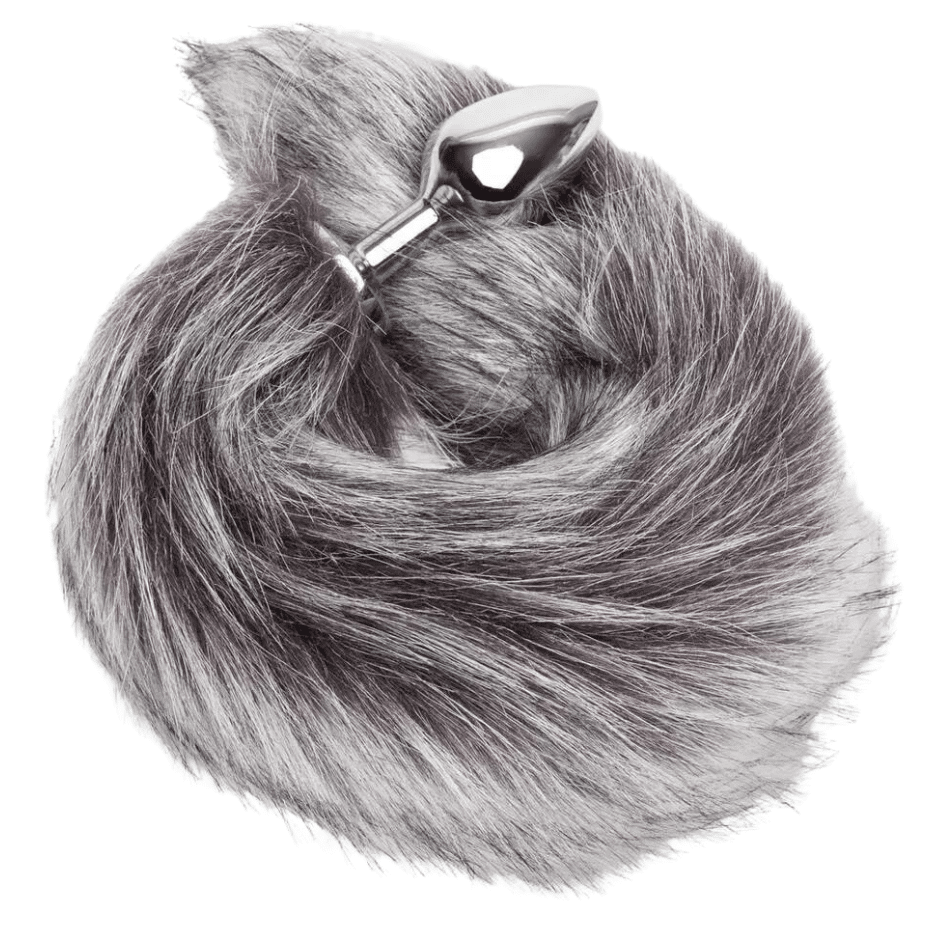 Deluxe Stainless Steel Faux Fox Tail Butt Plug