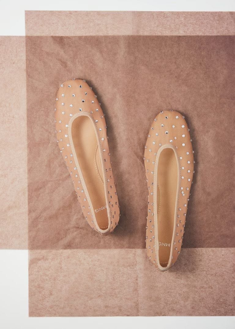 Rhinestone ballerinas